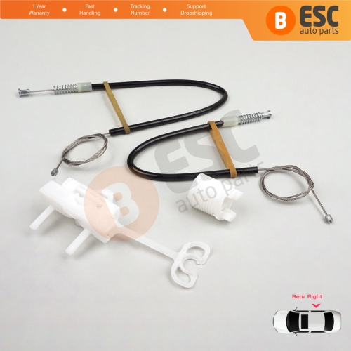 Manual Window Regulator Repair Set Rear Right Door for Fiat Linea 323 110 2007-2018 51789673