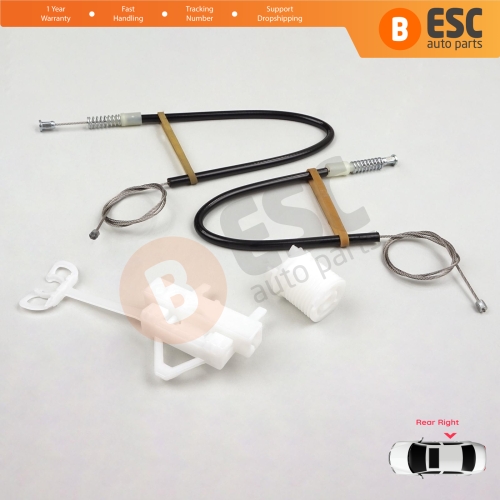 Manual Window Regulator Repair Set Rear Right Door for Fiat Linea 323 110 2007-2018 51789673