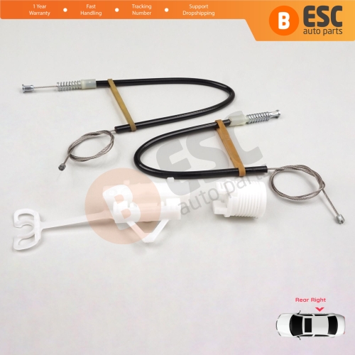 Manual Window Regulator Repair Set Rear Right Door for Fiat Linea 323 110 2007-2018 51789673