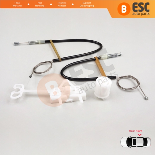 Manual Window Regulator Repair Set Rear Right Door for Fiat Linea 323 110 2007-2018 51789673