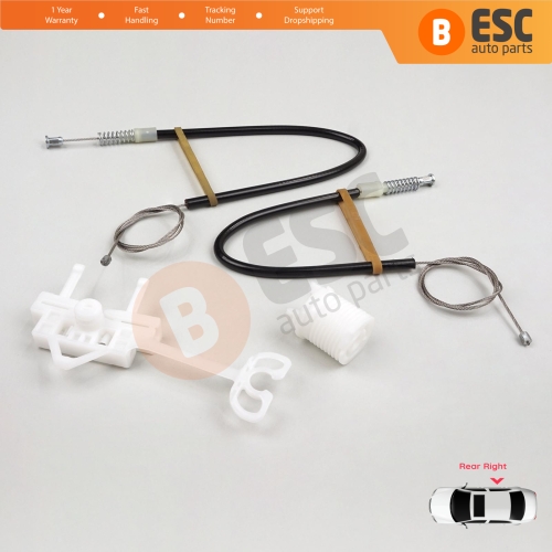 Manual Window Regulator Repair Set Rear Right Door for Fiat Linea 323 110 2007-2018 51789673