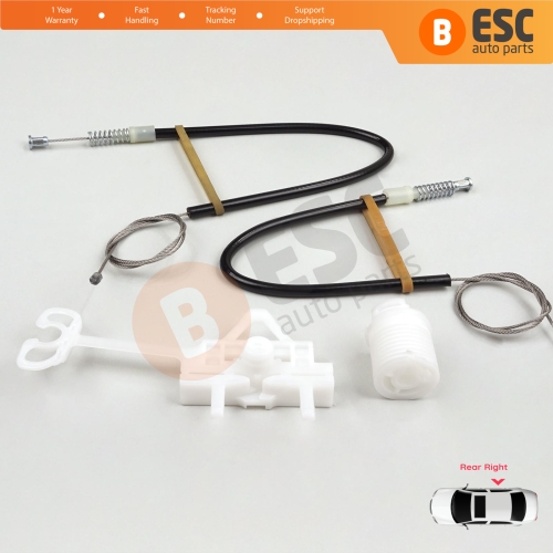 Manual Window Regulator Repair Set Rear Right Door for Fiat Linea 323 110 2007-2018 51789673