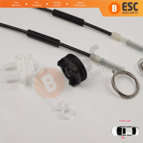 Window Regulator Repair Kit Front Left Door for Fiat Doblo MK1 MPV Van 119 223 2001-2010 51718404