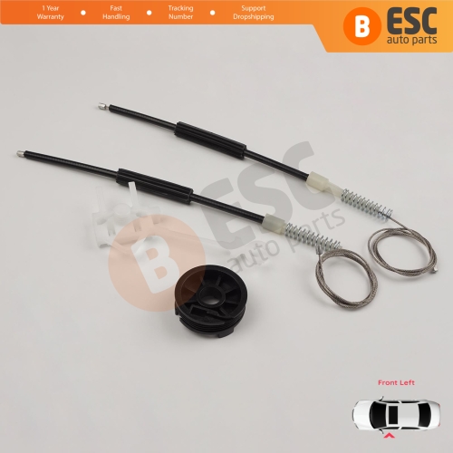 Window Regulator Repair Kit Front Left Door for Fiat Doblo MK1 MPV Van 119 223 2001-2010 51718404