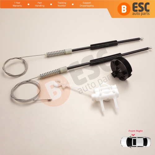 Window Regulator Repair Kit Front Right Door for Fiat Doblo MK1 MPV Van 119 223 2001-2010 51718403