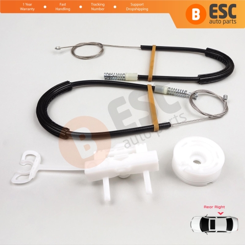 Power Window Regulator Repair Set Rear Right Door for Fiat Linea 323 110 2007-2018 51898678