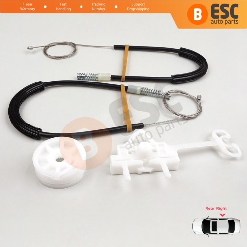 Power Window Regulator Repair Set Rear Right Door for Fiat Linea 323 110 2007-2018 51898678