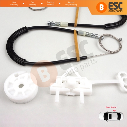 Power Window Regulator Repair Set Rear Right Door for Fiat Linea 323 110 2007-2018 51898678