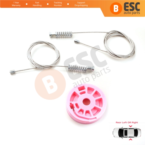 Power Window Regulator Repair Set Rear Left or Right Door for BMW 7 Series E38 1994-2001 51358125203