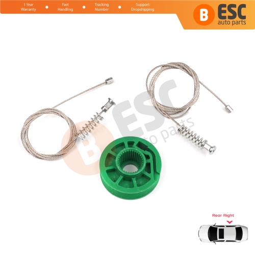 Window Regulator Repair Kit Rear Right Door for Audi A6 C5 4B 1997-2005 Allroad 4BH 4/5 Door 4B0839462