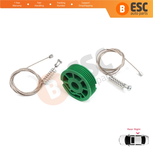 Window Regulator Repair Kit Rear Right Door for Audi A6 C5 4B 1997-2005 Allroad 4BH 4/5 Door 4B0839462