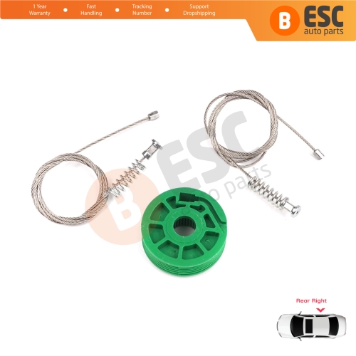 Window Regulator Repair Kit Rear Right Door for Audi A6 C5 4B 1997-2005 Allroad 4BH 4/5 Door 4B0839462