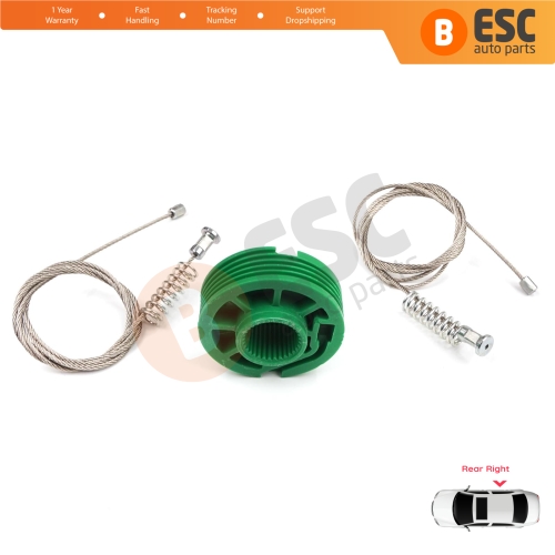 Window Regulator Repair Kit Rear Right Door for Audi A6 C5 4B 1997-2005 Allroad 4BH 4/5 Door 4B0839462