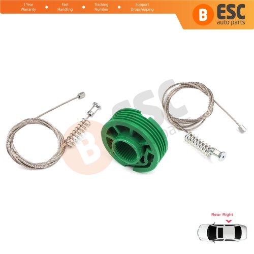 Window Regulator Repair Kit Rear Right Door for Audi A6 C5 4B 1997-2005 Allroad 4BH 4/5 Door 4B0839462