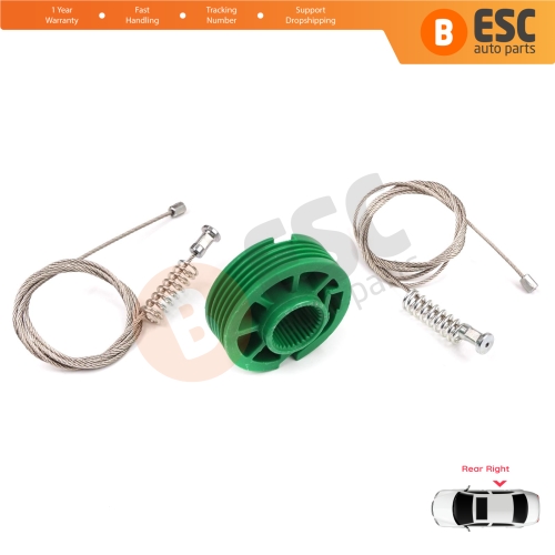 Window Regulator Repair Kit Rear Right Door for Audi A6 C5 4B 1997-2005 Allroad 4BH 4/5 Door 4B0839462