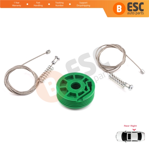 Window Regulator Repair Kit Rear Right Door for Audi A6 C5 4B 1997-2005 Allroad 4BH 4/5 Door 4B0839462