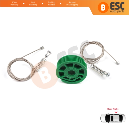 Window Regulator Repair Kit Rear Right Door for Audi A6 C5 4B 1997-2005 Allroad 4BH 4/5 Door 4B0839462