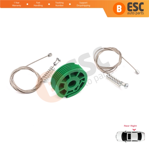 Window Regulator Repair Kit Rear Right Door for Audi A6 C5 4B 1997-2005 Allroad 4BH 4/5 Door 4B0839462