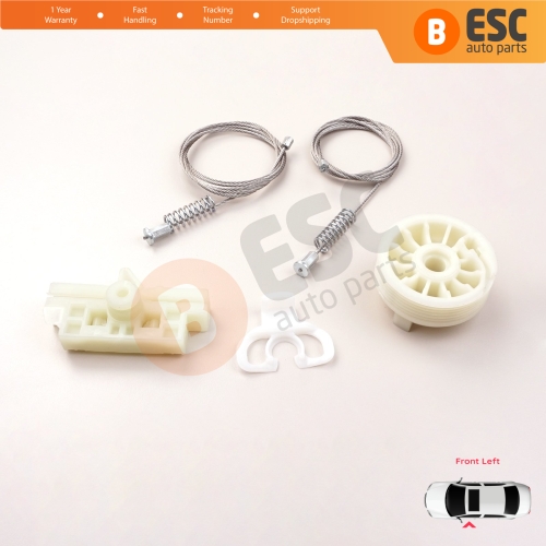 Window Regulator Repair Kit Front Left for Fiat Abarth Punto Grande Evo MK3 199 2005-2024 3/5-Door 51723316