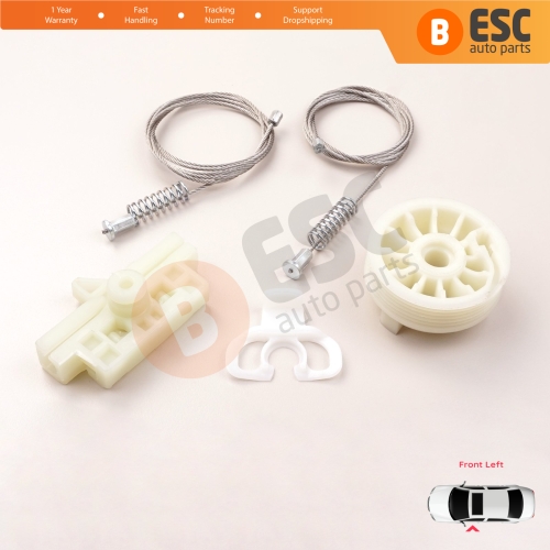 Window Regulator Repair Kit Front Left for Fiat Abarth Punto Grande Evo MK3 199 2005-2024 3/5-Door 51723316