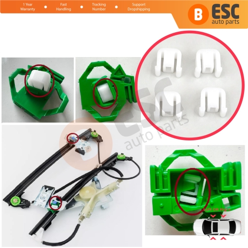 Window Regulator Guide Bracket Fixer Clips for VW Polo Classic 6V2 Caddy MK2 Cordoba Vario Ibiza Inca 6K Octavia 1U