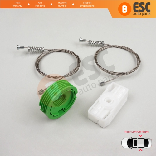 Window Regulator Repair Set Rear for Audi 80 B3 B4 8G 89 1991-2001 2-Door Coupe Cabriolet 8G0839729 