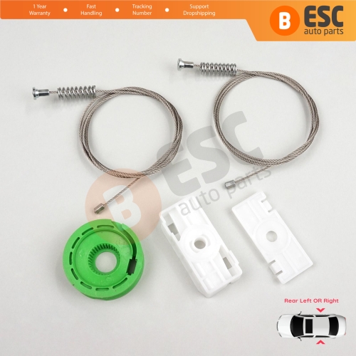 Window Regulator Repair Set Rear for Audi 80 B3 B4 8G 89 1991-2001 2-Door Coupe Cabriolet 8G0839729 