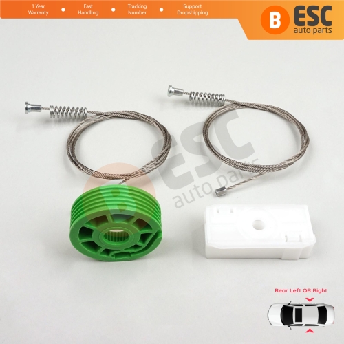 Window Regulator Repair Set Rear for Audi 80 B3 B4 8G 89 1991-2001 2-Door Coupe Cabriolet 8G0839729 