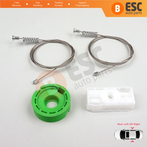 Window Regulator Repair Set Rear for Audi 80 B3 B4 8G 89 1991-2001 2-Door Coupe Cabriolet 8G0839729 