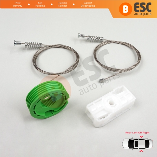 Window Regulator Repair Set Rear for Audi 80 B3 B4 8G 89 1991-2001 2-Door Coupe Cabriolet 8G0839729 