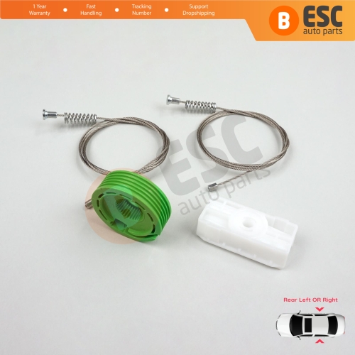 Window Regulator Repair Set Rear for Audi 80 B3 B4 8G 89 1991-2001 2-Door Coupe Cabriolet 8G0839729 