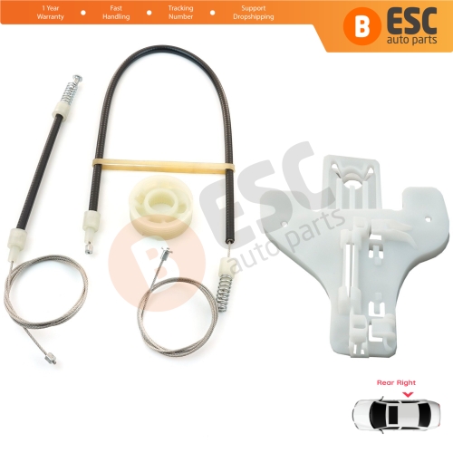 Power Window Regulator Repair Set Rear Right Door for Seat Toledo MK3 5P2 2004-2009 Altea 5P1 XL 5P5 5P8 5P0839462