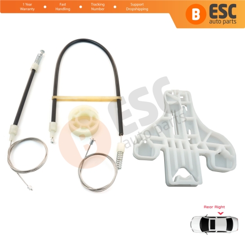 Power Window Regulator Repair Set Rear Right Door for Seat Toledo MK3 5P2 2004-2009 Altea 5P1 XL 5P5 5P8 5P0839462