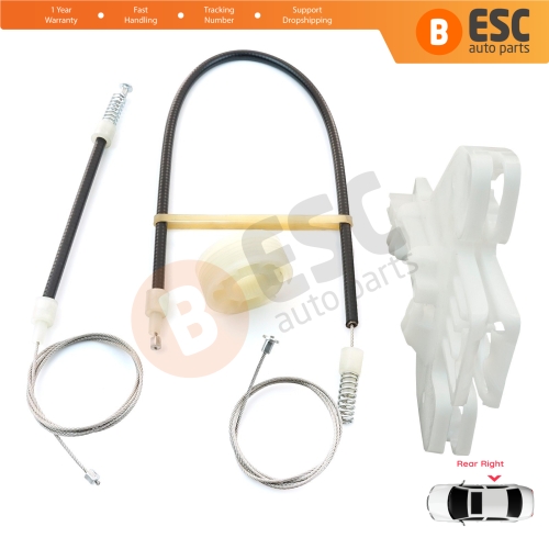 Power Window Regulator Repair Set Rear Right Door for Seat Toledo MK3 5P2 2004-2009 Altea 5P1 XL 5P5 5P8 5P0839462