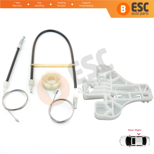 Power Window Regulator Repair Set Rear Right Door for Seat Toledo MK3 5P2 2004-2009 Altea 5P1 XL 5P5 5P8 5P0839462