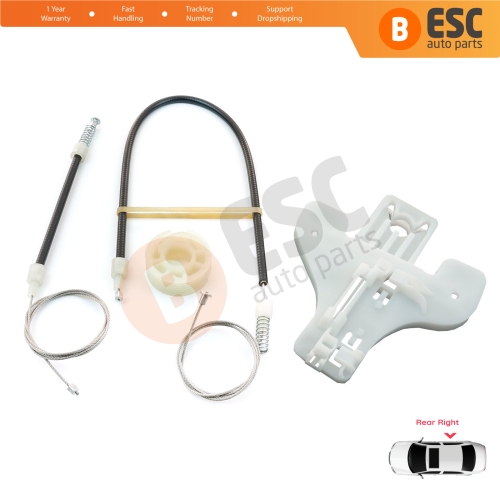 Power Window Regulator Repair Set Rear Right Door for Seat Toledo MK3 5P2 2004-2009 Altea 5P1 XL 5P5 5P8 5P0839462