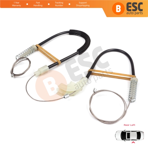 Power Window Regulator Repair Kit Rear Left for Volvo S40 V40 MK1 644 645 1995-2004 4/5-Door 30623452