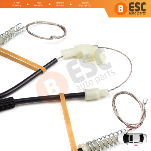 Power Window Regulator Repair Kit Rear Left for Volvo S40 V40 MK1 644 645 1995-2004 4/5-Door 30623452