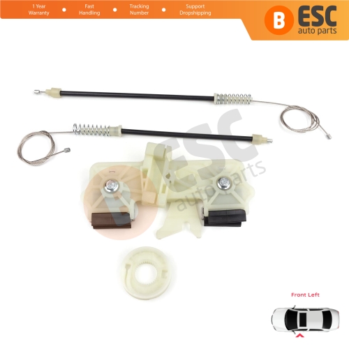 Power Window Regulator Repair Set Front Left for Ford Fiesta MK6 CB1 CCN JA8 JR8 2008-2017 4/5 Door 1573811