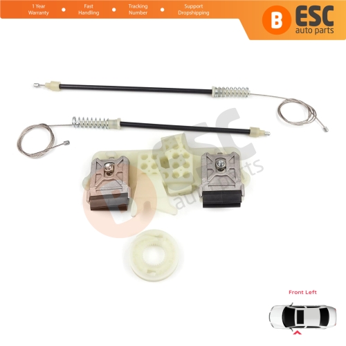 Power Window Regulator Repair Set Front Left for Ford Fiesta MK6 CB1 CCN JA8 JR8 2008-2017 4/5 Door 1573811