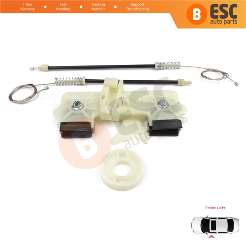 Power Window Regulator Repair Set Front Left for Ford Fiesta MK6 CB1 CCN JA8 JR8 2008-2017 4/5 Door 1573811