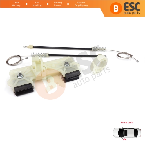 Power Window Regulator Repair Set Front Left for Ford Fiesta MK6 CB1 CCN JA8 JR8 2008-2017 4/5 Door 1573811