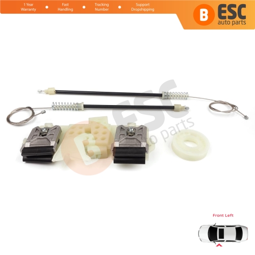 Power Window Regulator Repair Set Front Left for Ford Fiesta MK6 CB1 CCN JA8 JR8 2008-2017 4/5 Door 1573811