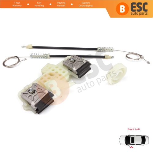 Power Window Regulator Repair Set Front Left for Ford Fiesta MK6 CB1 CCN JA8 JR8 2008-2017 4/5 Door 1573811