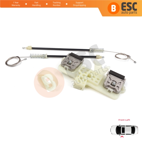 Power Window Regulator Repair Set Front Left for Ford Fiesta MK6 CB1 CCN JA8 JR8 2008-2017 4/5 Door 1573811