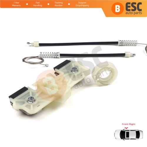 Power Window Regulator Repair Set Front Right for Ford Fiesta MK6 CB1 CCN JA8 JR8 2008-2017 4/5 Door 1568365