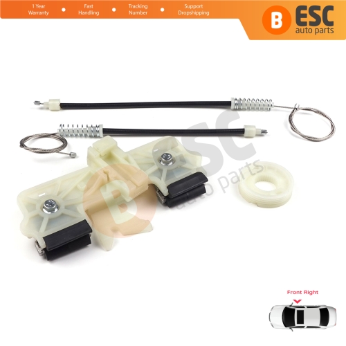 Power Window Regulator Repair Set Front Right for Ford Fiesta MK6 CB1 CCN JA8 JR8 2008-2017 4/5 Door 1568365