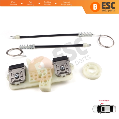 Power Window Regulator Repair Set Front Right for Ford Fiesta MK6 CB1 CCN JA8 JR8 2008-2017 4/5 Door 1568365