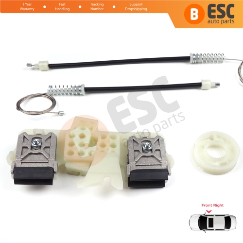 Power Window Regulator Repair Set Front Right for Ford Fiesta MK6 CB1 CCN JA8 JR8 2008-2017 4/5 Door 1568365