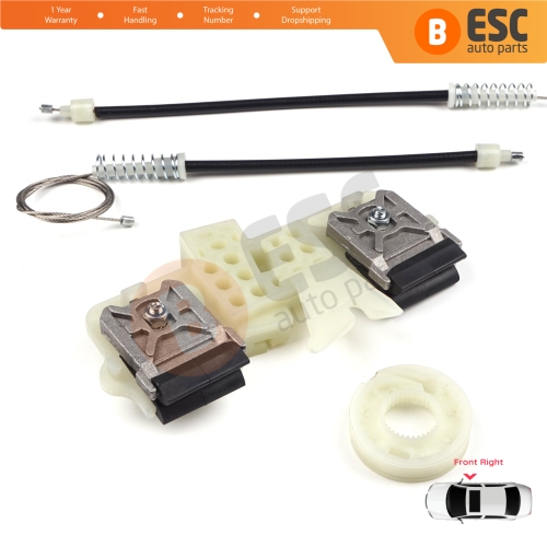 Power Window Regulator Repair Set Front Right for Ford Fiesta MK6 CB1 CCN JA8 JR8 2008-2017 4/5 Door 1568365